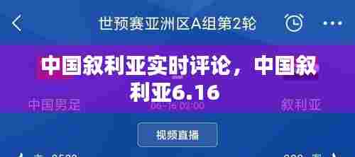 中国叙利亚实时评论,中国叙利亚6.16