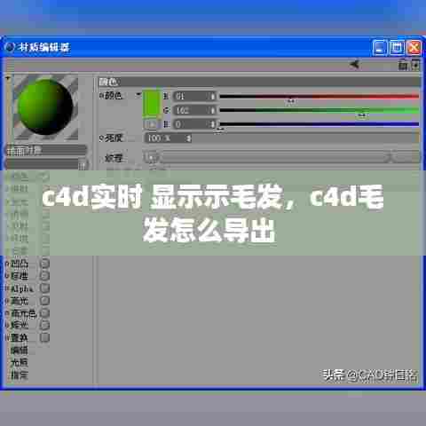 c4d实时 显示示毛发,c4d毛发怎么导出