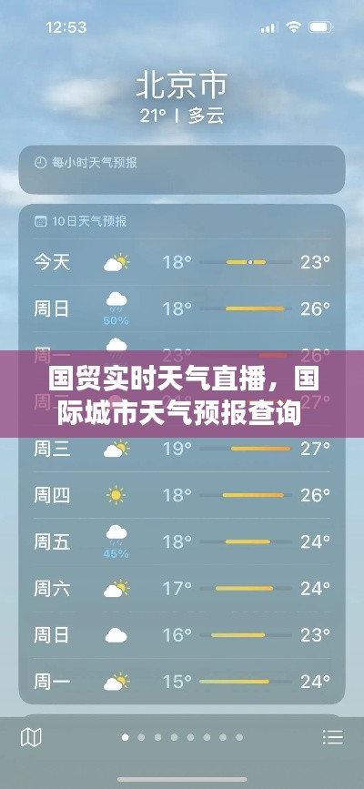 国贸实时天气直播,国际城市天气预报查询