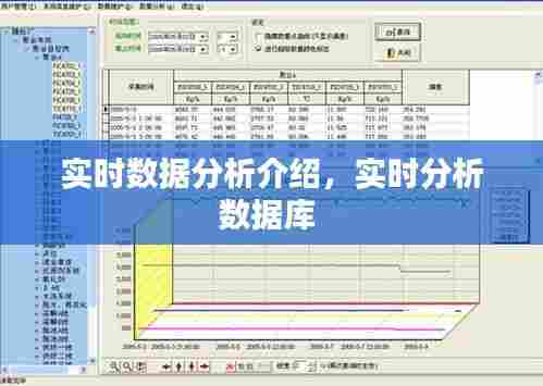 实时数据分析介绍,实时分析数据库