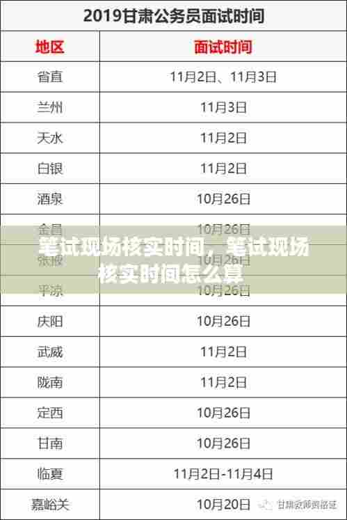 笔试现场核实时间,笔试现场核实时间怎么算