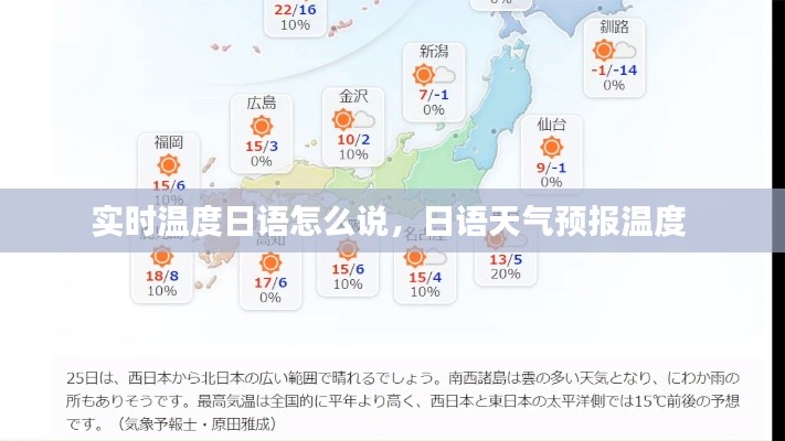 实时温度日语怎么说,日语天气预报温度