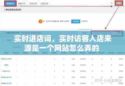 实时进店词,实时访客入店来源是一个网站怎么弄的