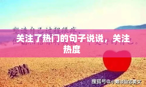关注了热门的句子说说,关注热度