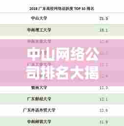 中山网络公司排名大揭秘,影响力深度解析!