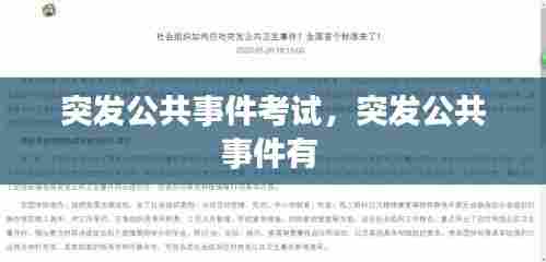 突发公共事件考试,突发公共事件有