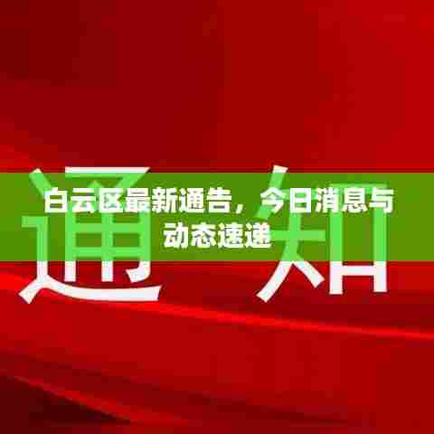 白云区最新通告,今日消息与动态速递