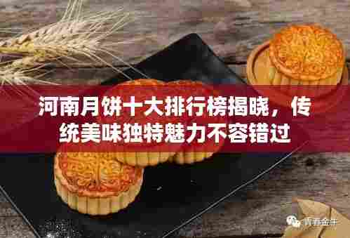 河南月饼十大排行榜揭晓，传统美味独特魅力不容错过