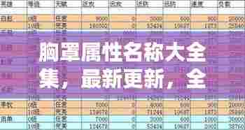 胸罩属性名称大全集,最新更新,全面了解!