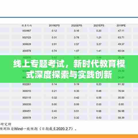 线上专题考试,新时代教育模式深度探索与实践创新
