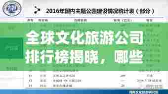 全球文化旅游公司排行榜揭晓，哪些企业独占鳌头？