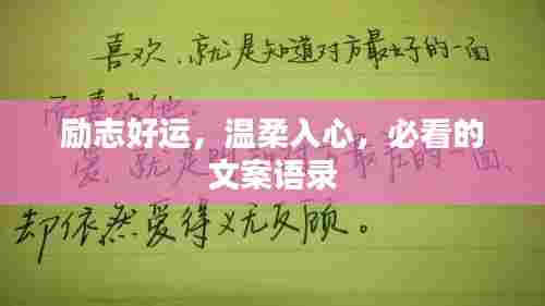 励志好运，温柔入心，必看的文案语录