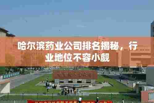 哈尔滨药业公司排名揭秘,行业地位不容小觑