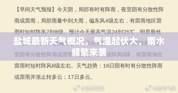 盐城最新天气概况，气温起伏大，雨水频繁来袭